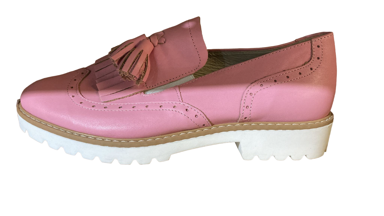 Zapato Mocasín Rosa Claro Mujer