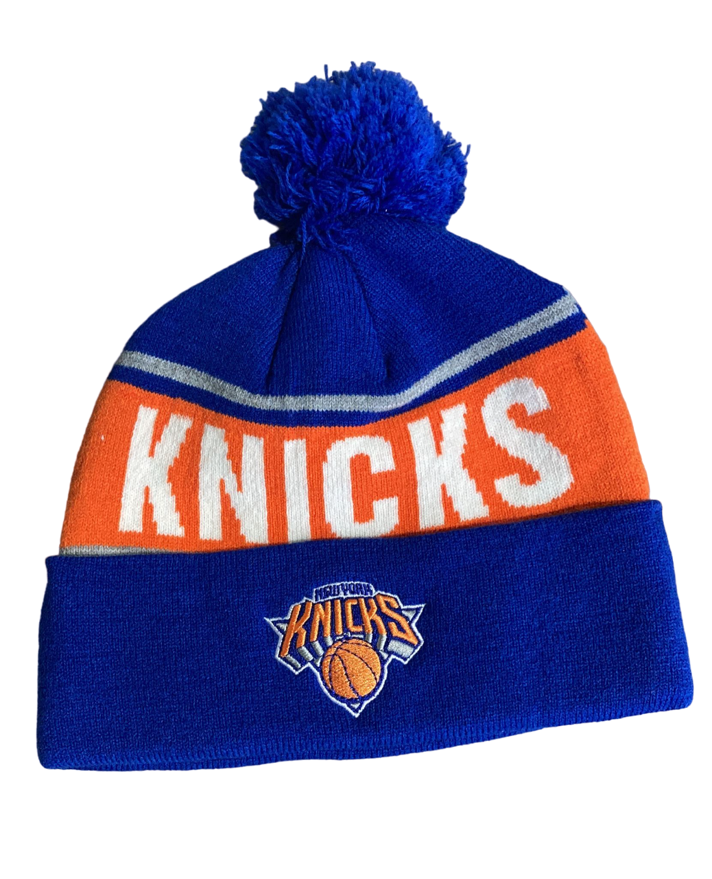 Sudadera con capucha de los New York Knicks de la NBA en azul y naranja