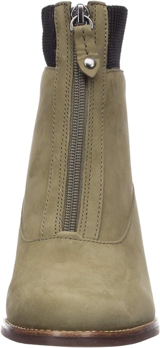 Bottines de luxe en cuir avec détail élastique pour femme Marc Joseph New York Olive