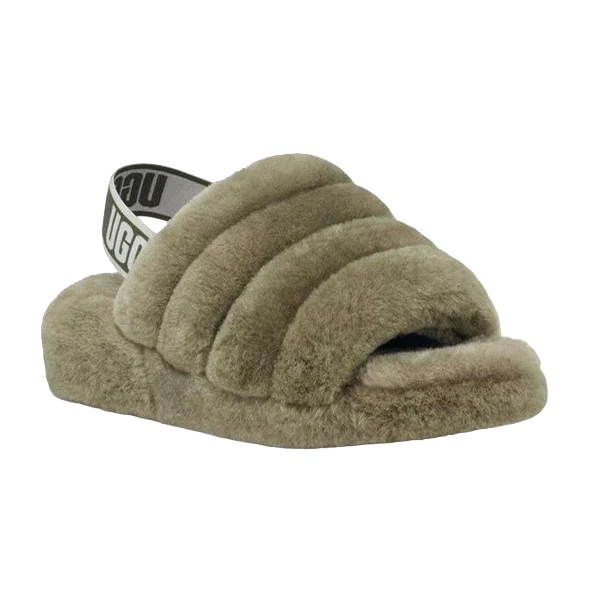 Claquettes Fluff Yeah pour femmes Ugg 1095119 Olive brûlée