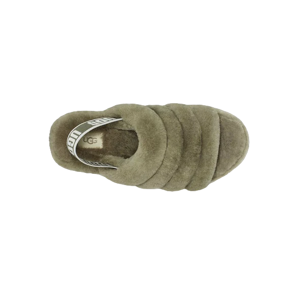 Claquettes Fluff Yeah pour femmes Ugg 1095119 Olive brûlée