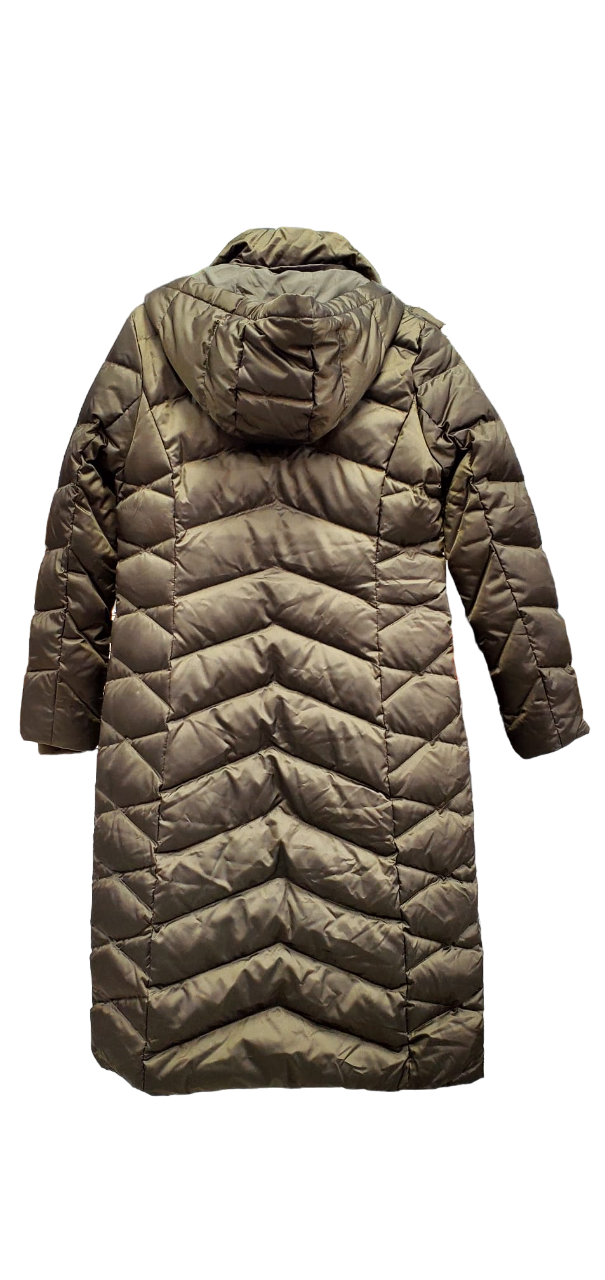 Lands End Ladies Duck Down Jacket with Hooded Brown 475031