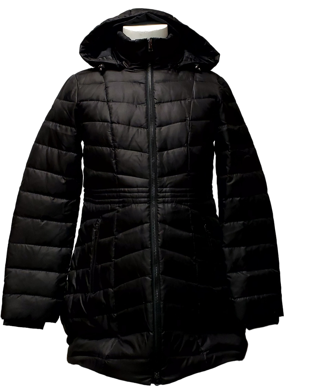 Chaqueta acolchada de plumas para mujer Lands End, color negro