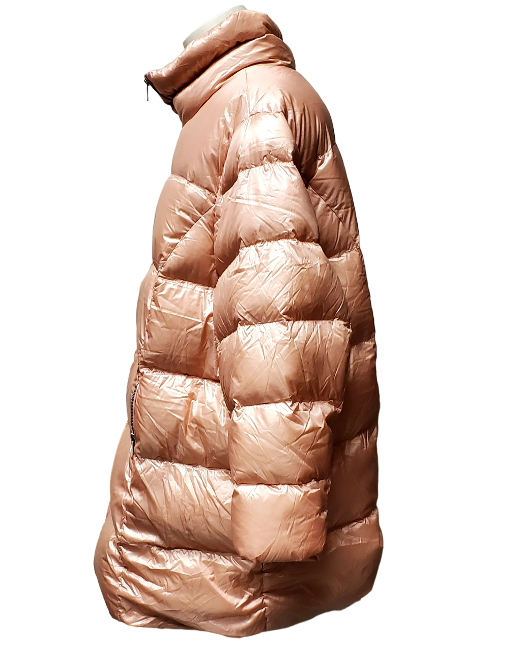 Lands End Ladies Down Puffer Jacket-Salmon Mist