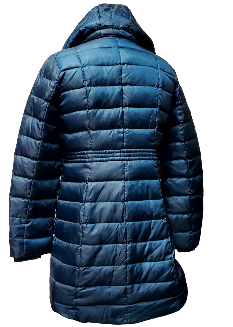 Chaqueta acolchada de plumas para mujer de Lands End: verde azulado esmeralda