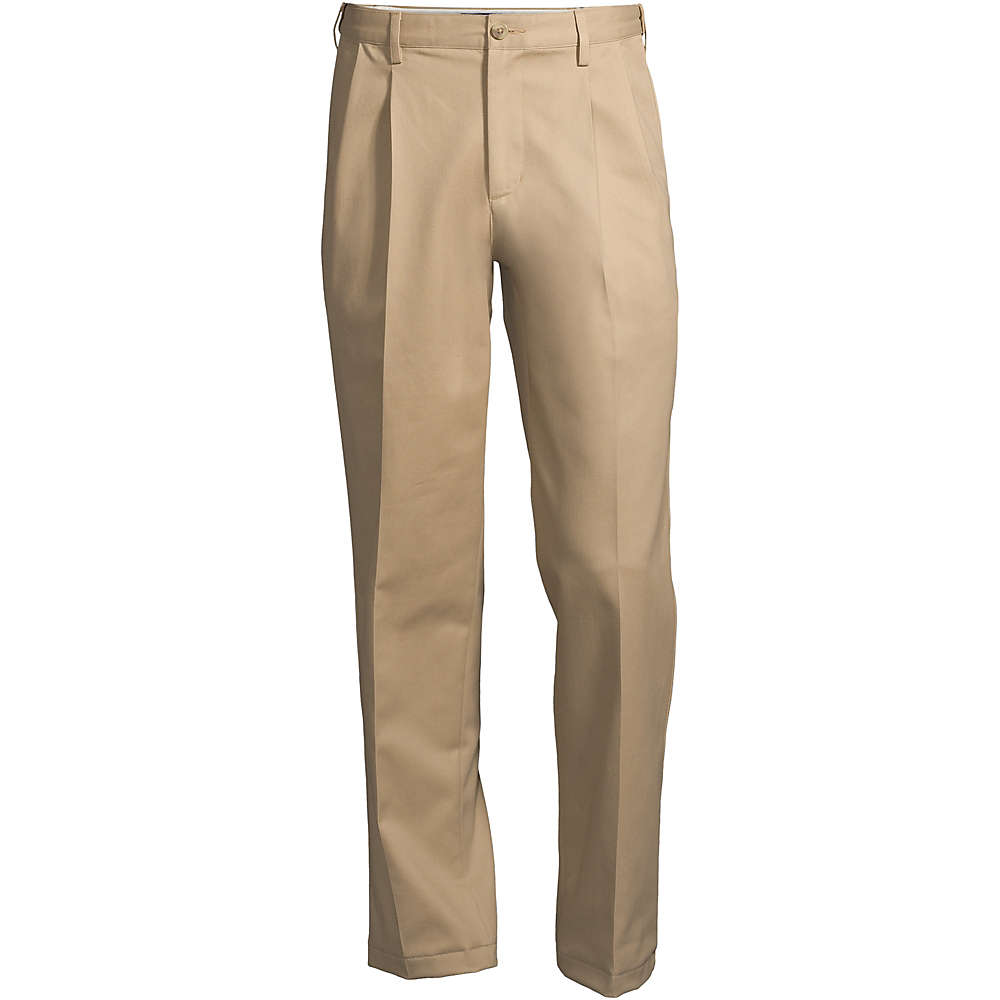 Pantalones chinos ajustados con cintura cómoda y sin planchado para hombre de Lands' End 