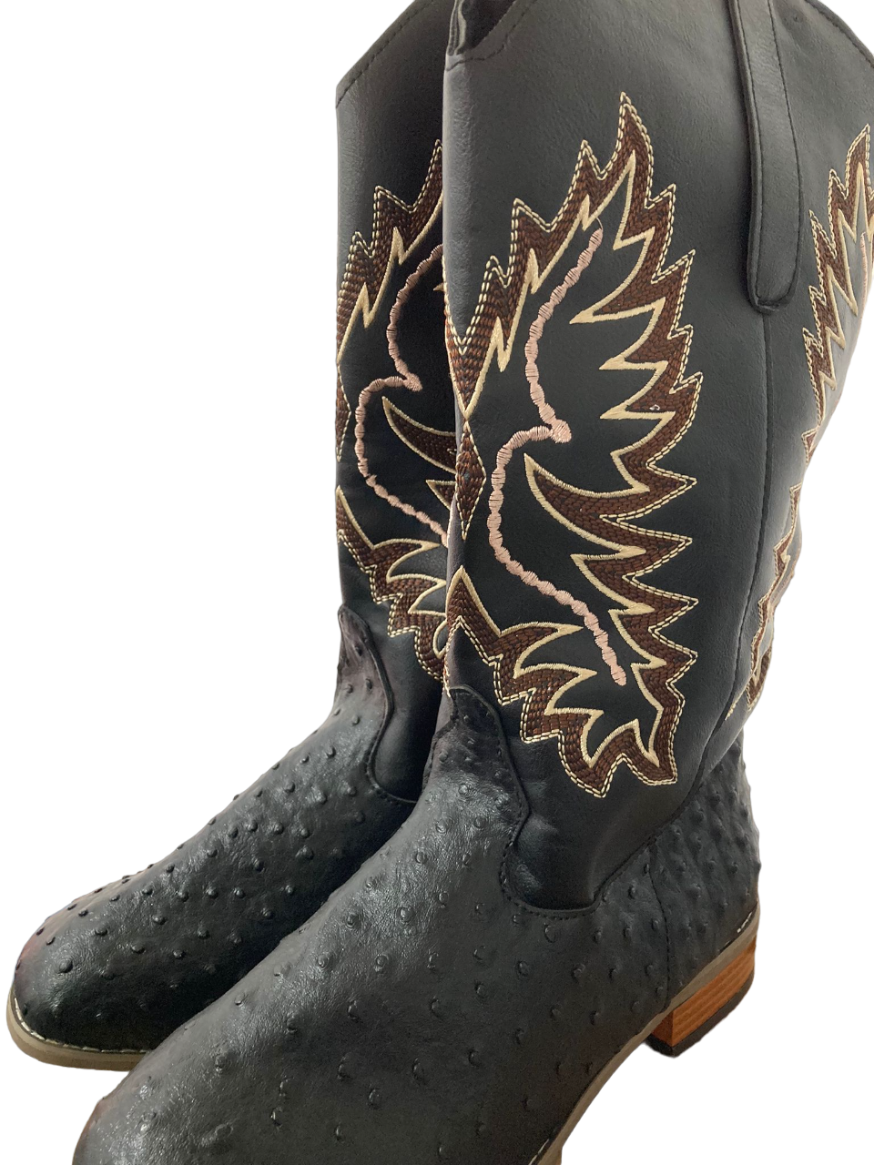 Devon Sports Women's Black Embroidered Cowboy Boots