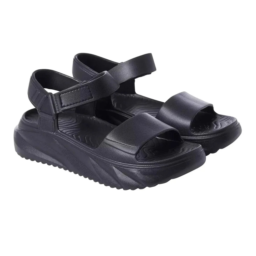 Sandalias con tiras acolchadas para mujer de 32 Degrees, color negro