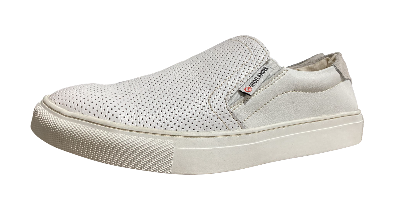 Chaussure à enfiler texturée blanche pour femme Shoelander