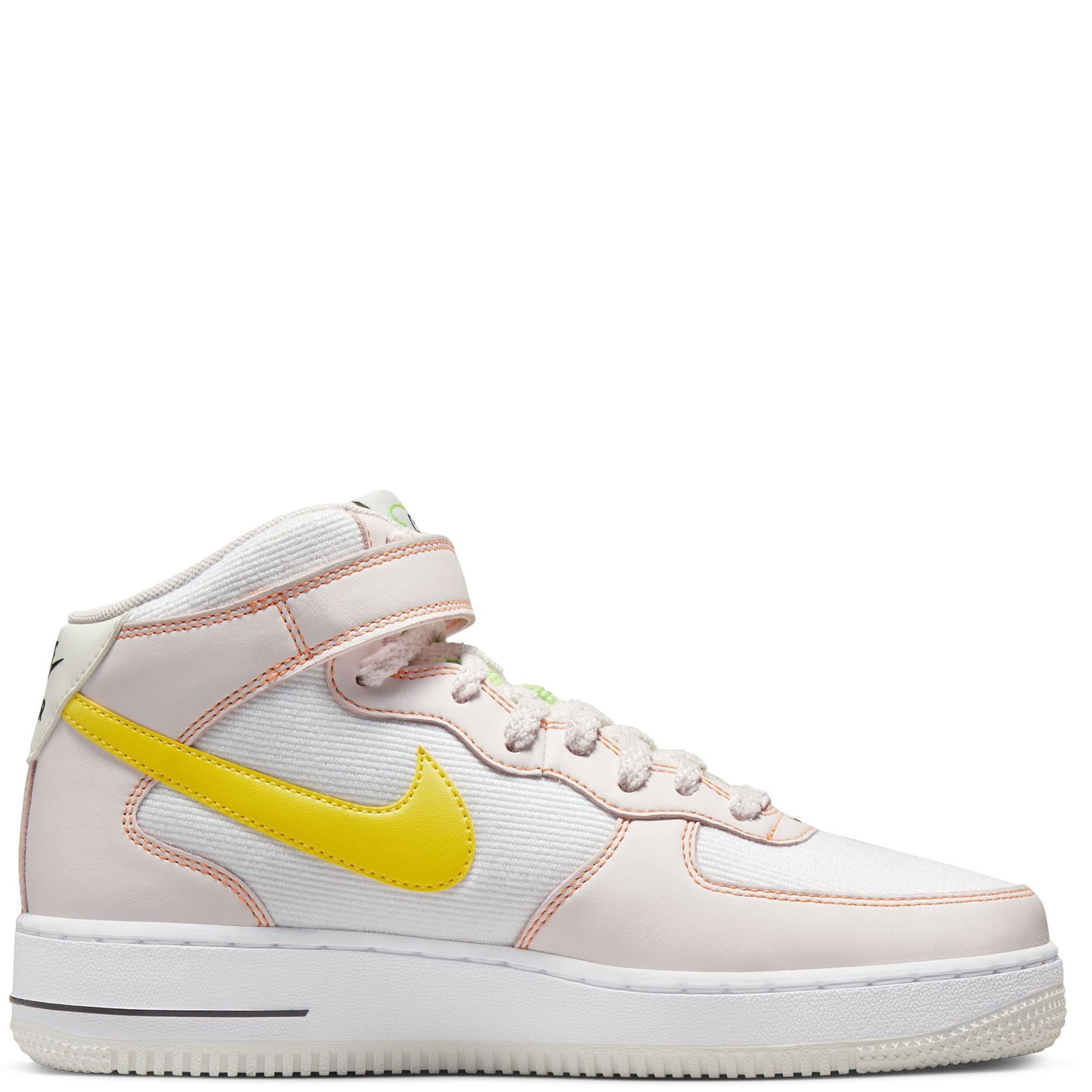 Nike Air Force 1'07 Mid FD0869 100 Blanc/Jaune Opti-Rose Perle