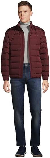 Doudoune pour homme Lands' End Bordeaux riche 