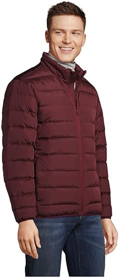 Doudoune pour homme Lands' End Bordeaux riche 