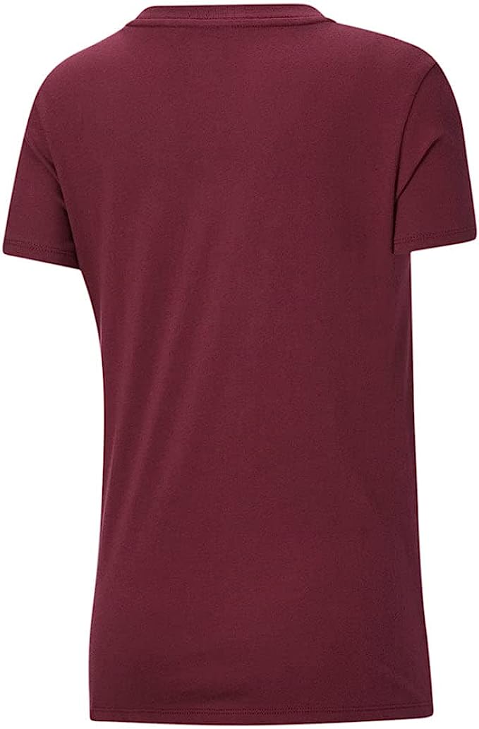 Puma T-shirt à manches courtes et col en V Modern Basics pour femme Bordeaux 