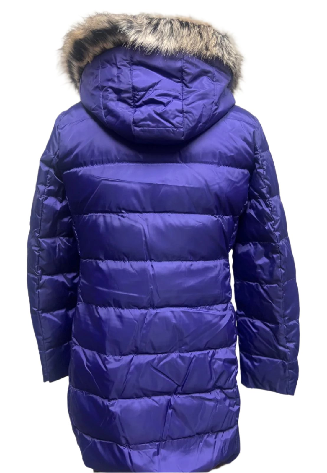 Abrigo de plumas para mujer Lands' End Fur Vibrant Concord