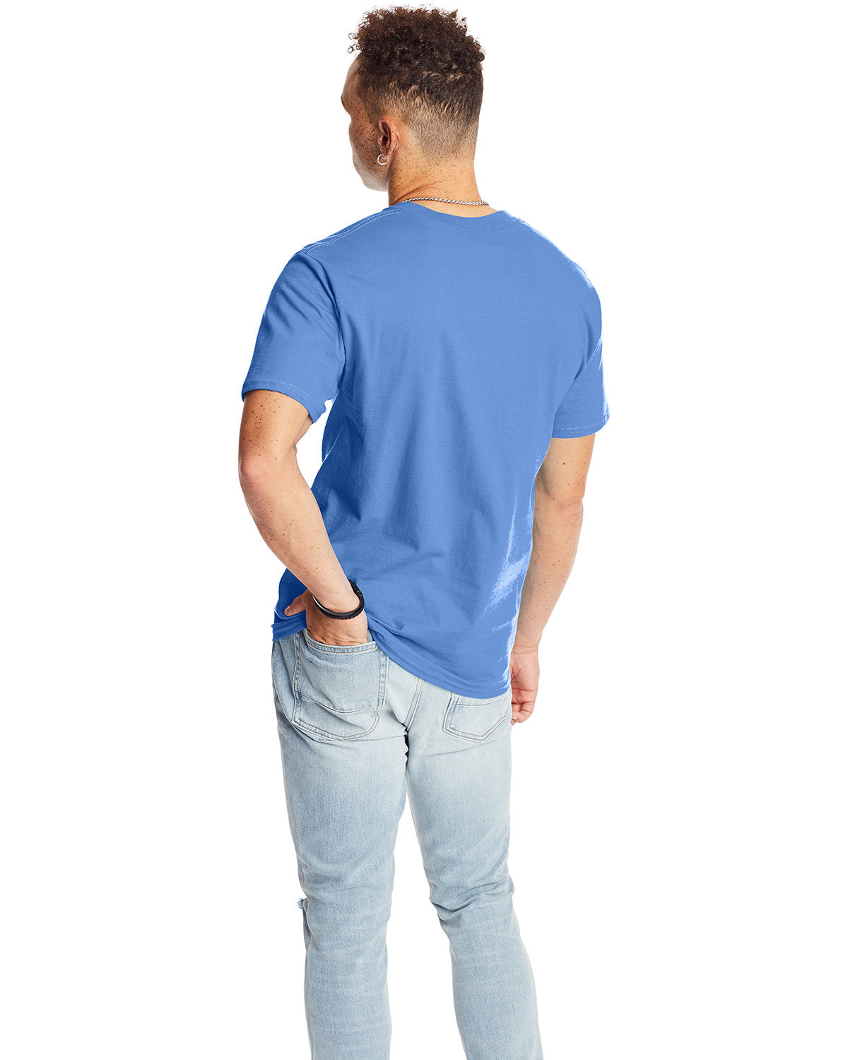 T-shirts pour hommes Hanes Beefy Carolina Blue