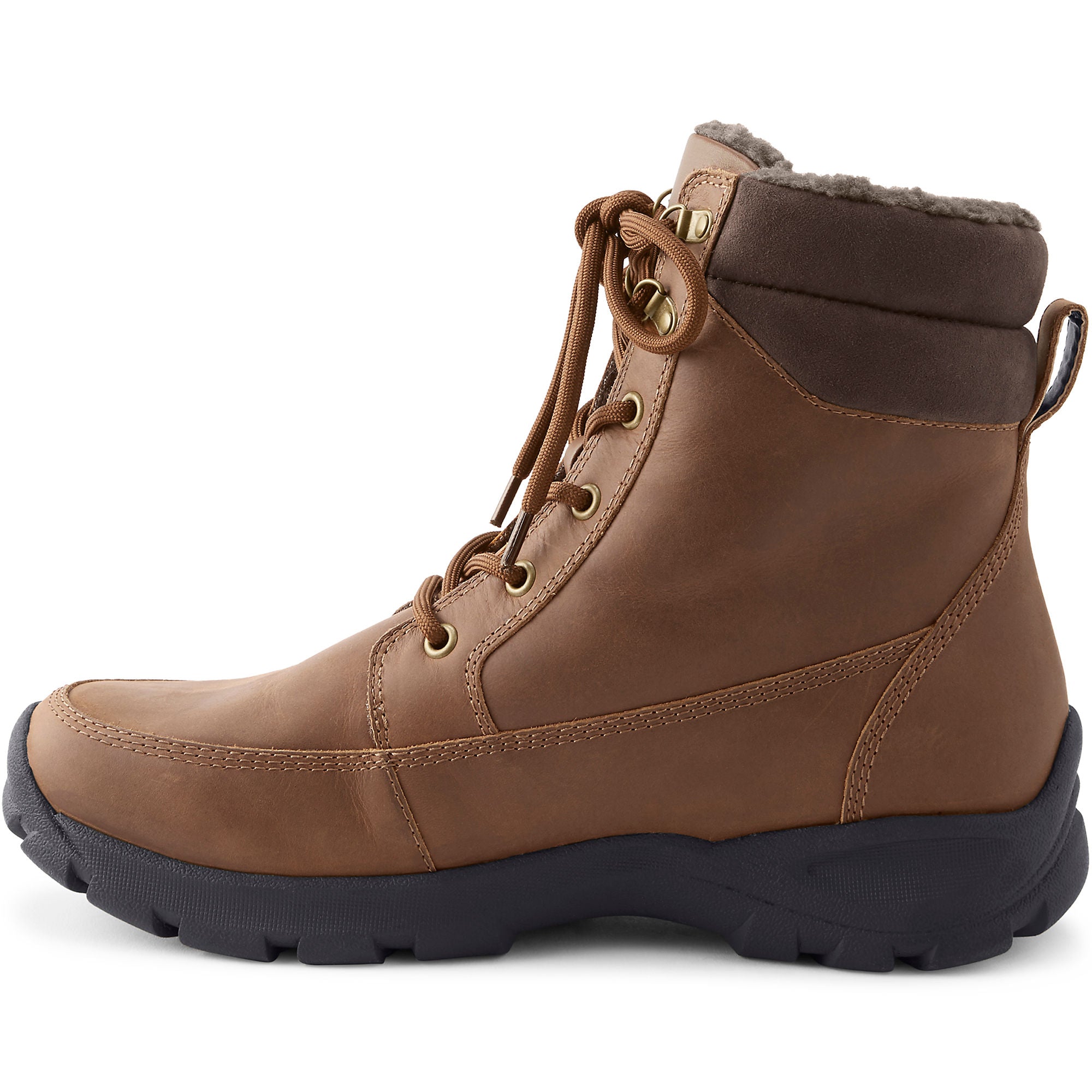 Lands' End Men's All Weather Leather Insulated Snow Boots