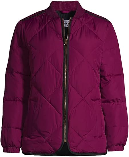 Chaqueta bomber con aislamiento térmico y acolchado de Lands' End para mujer Rubellite 