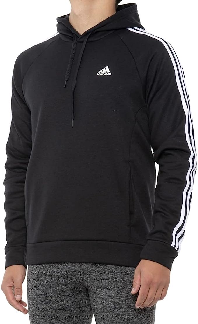 Sudadera con capucha de polar Essentials de 3 rayas para hombre de Adidas 127199466 