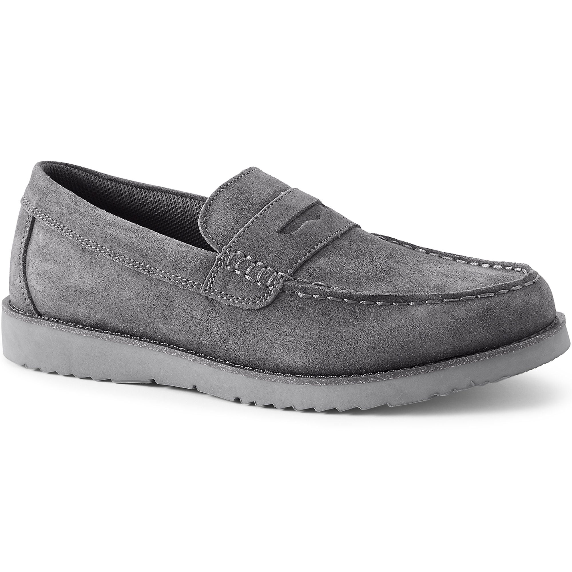 Mocasines casuales de ante cómodos para hombre de Lands' End 520215