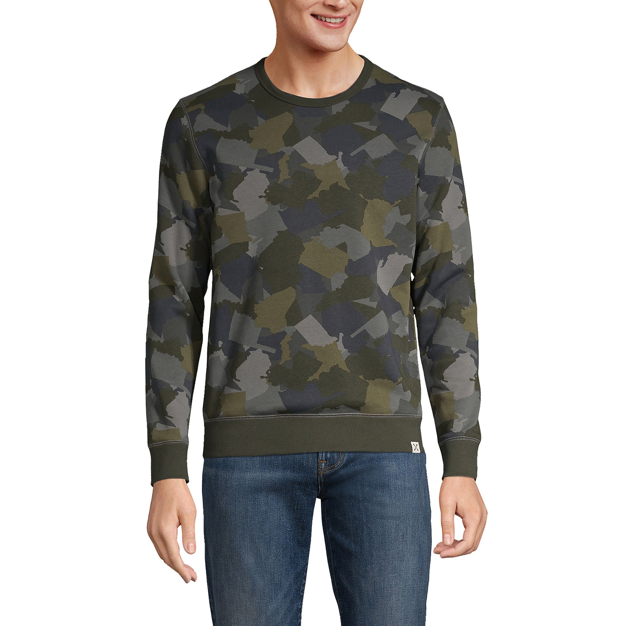 Sudadera con cuello redondo Blake Shelton Serious Sweats para hombre de Lands' End