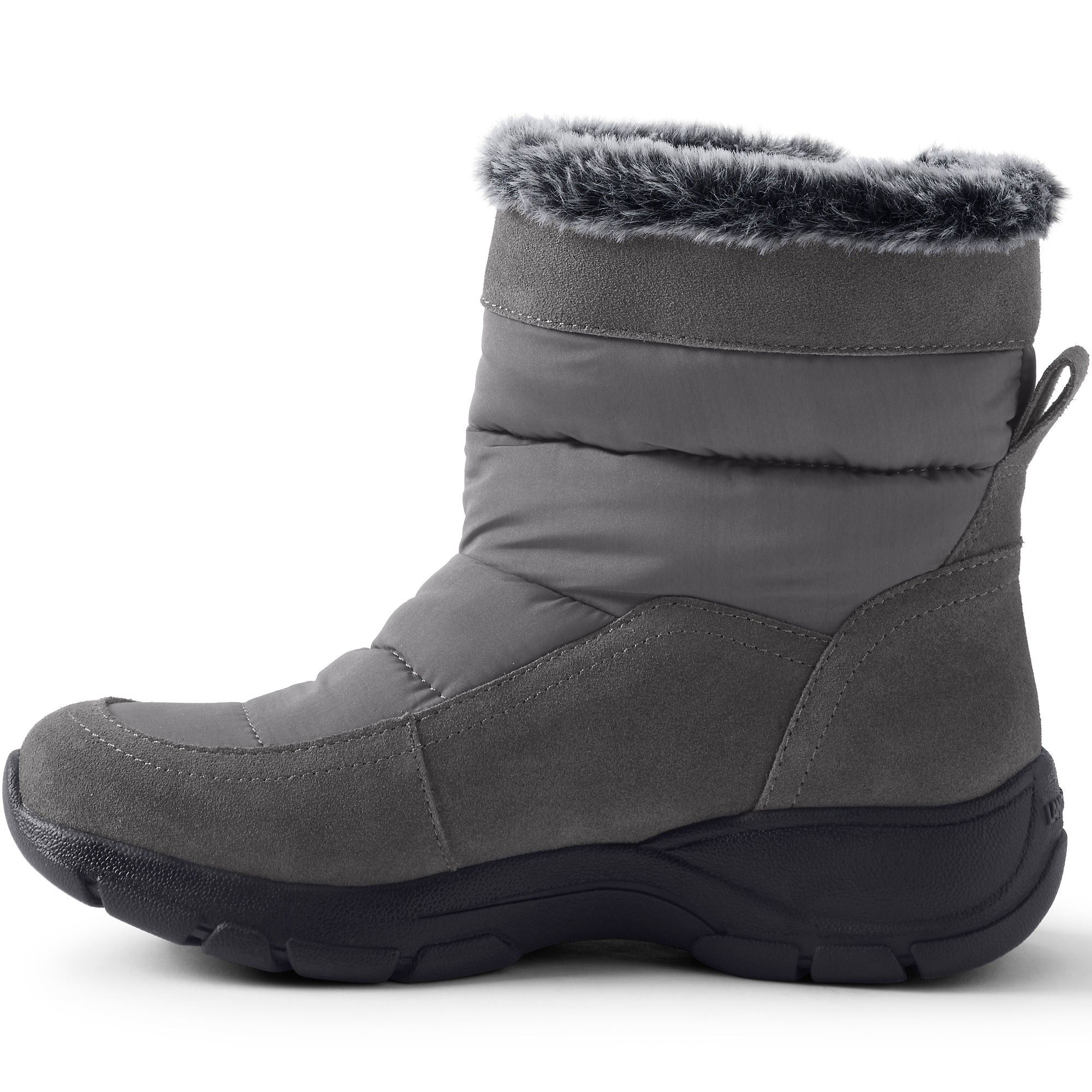 Bottes de neige d'hiver courtes et isolées pour femmes de Lands' End, largeur large, toutes saisons