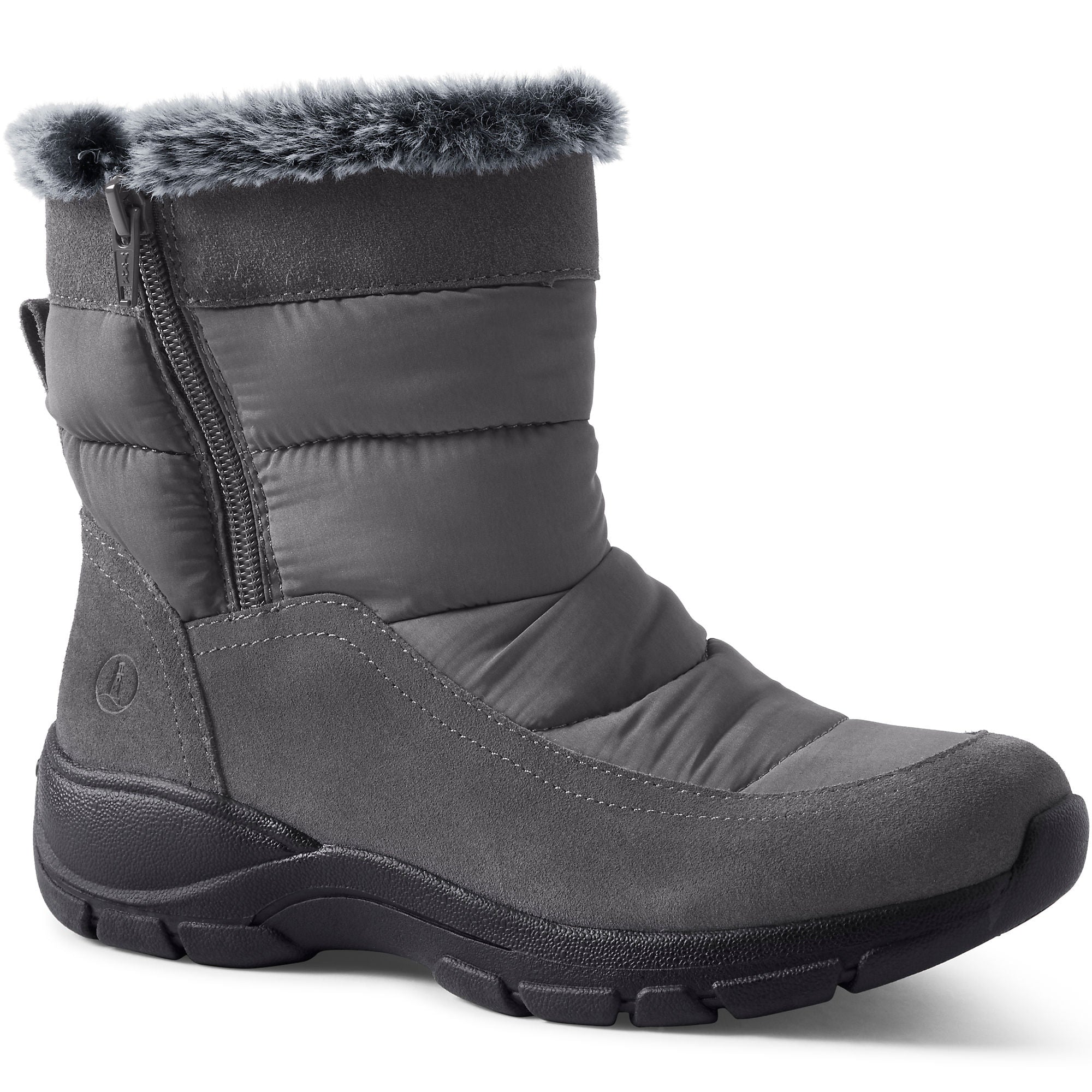 Bottes de neige d'hiver courtes et isolées pour femmes de Lands' End, largeur large, toutes saisons