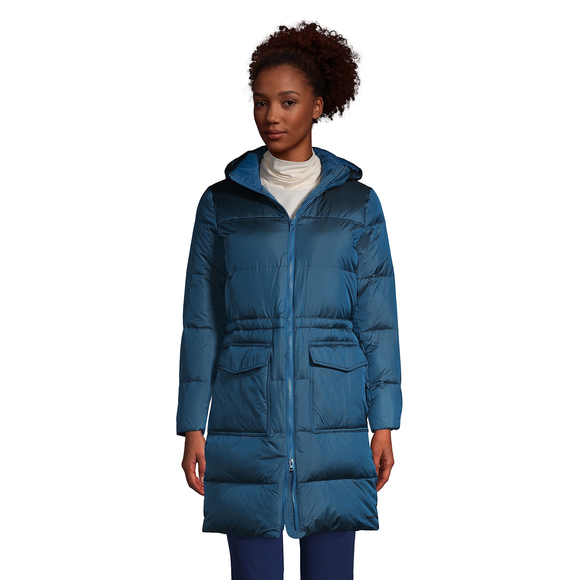 Manteau en duvet à larges canaux pour femme de Lands' End