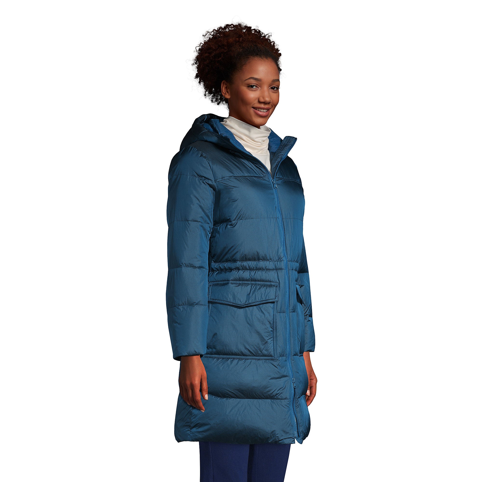 Manteau en duvet à larges canaux pour femme de Lands' End