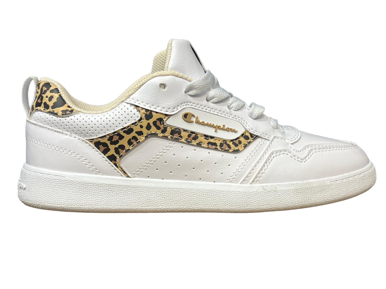 Zapatillas blancas con estampado de leopardo para niñas Champions Lore