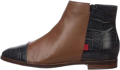 Bottines à fermeture éclair en cuir pour femmes Marc Joseph New York fabriquées au Brésil