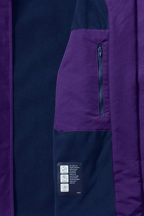 Veste d'hiver à capuche Squall pour femme de Lands' End - Violet foncé