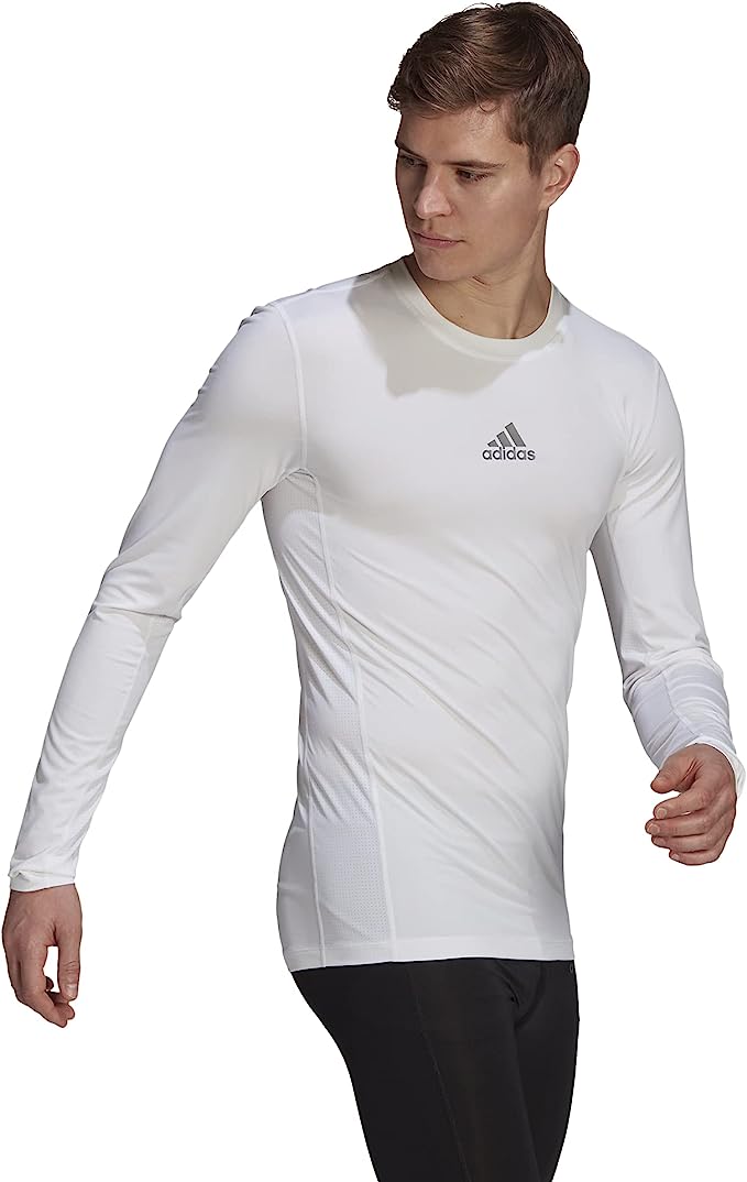 Camiseta de compresión de manga larga Adidas Techfit para fútbol de hombre GU7334