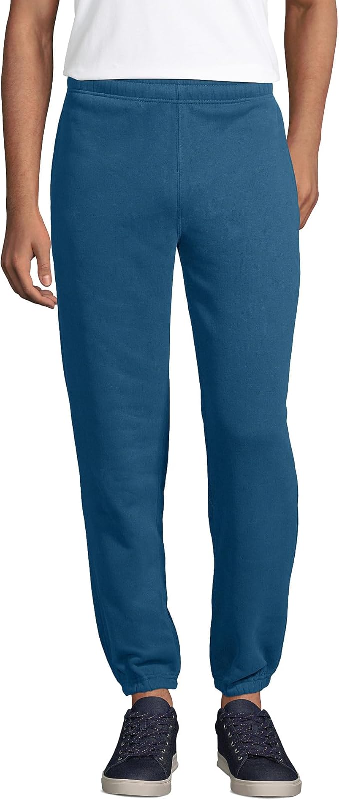 Lands' End Mens Serious Sweat Pants Evening Blue