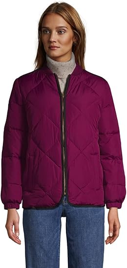 Chaqueta bomber con aislamiento térmico y acolchado de Lands' End para mujer Rubellite 