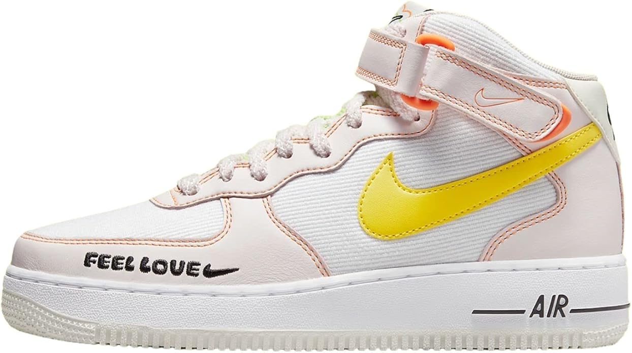 Nike Air Force 1'07 Mid FD0869 100 Blanc/Jaune Opti-Rose Perle