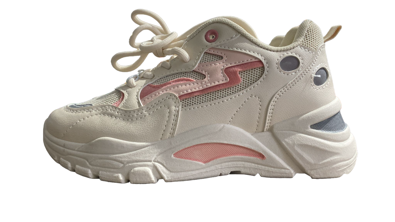 Chaussures de sport Y88 Beige Pick et gris fluo