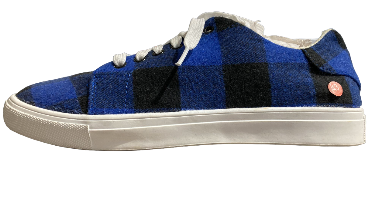 Sport Style Women's Blue & Black Buffalo Check Sneaker