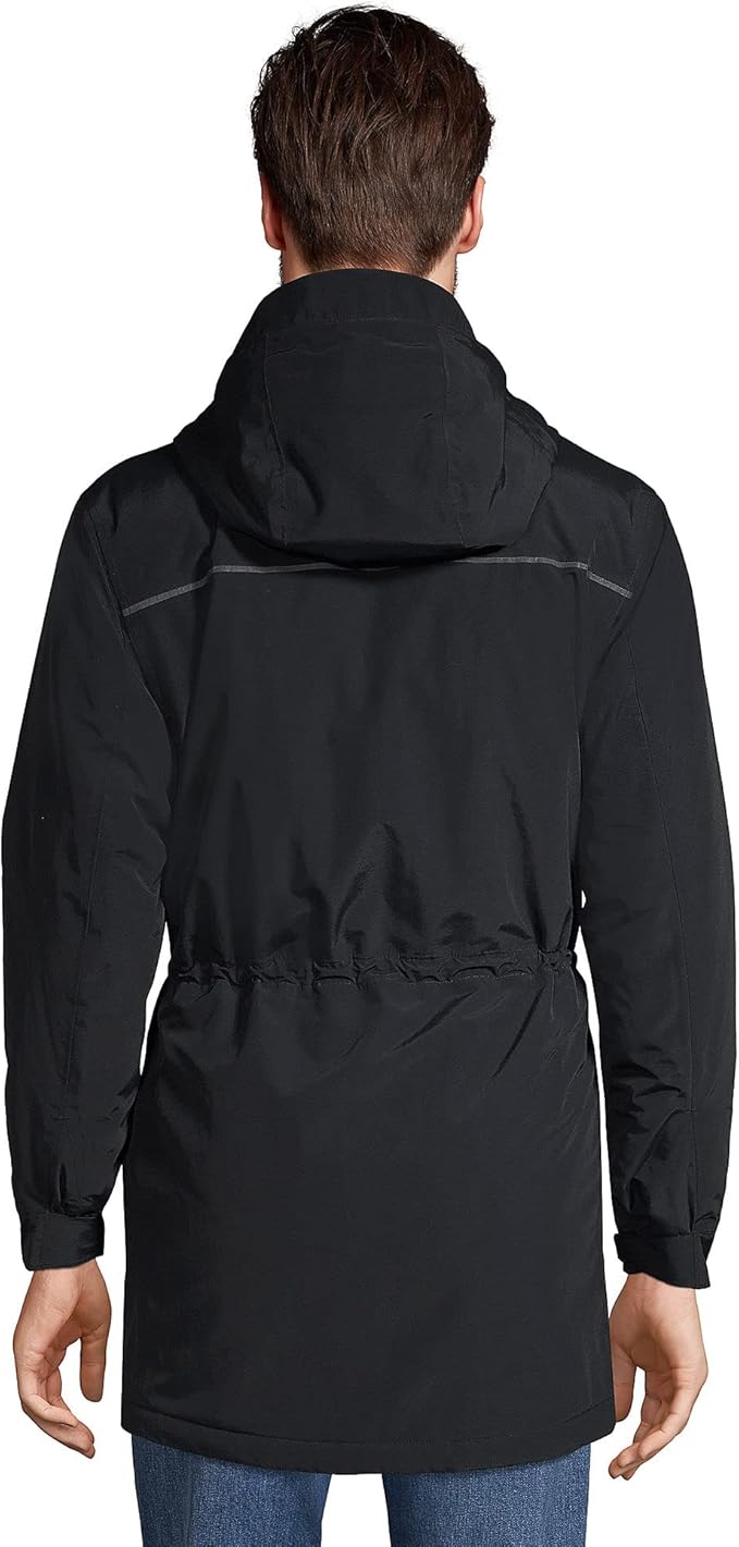 Parka Squall negra para hombre de Lands' End