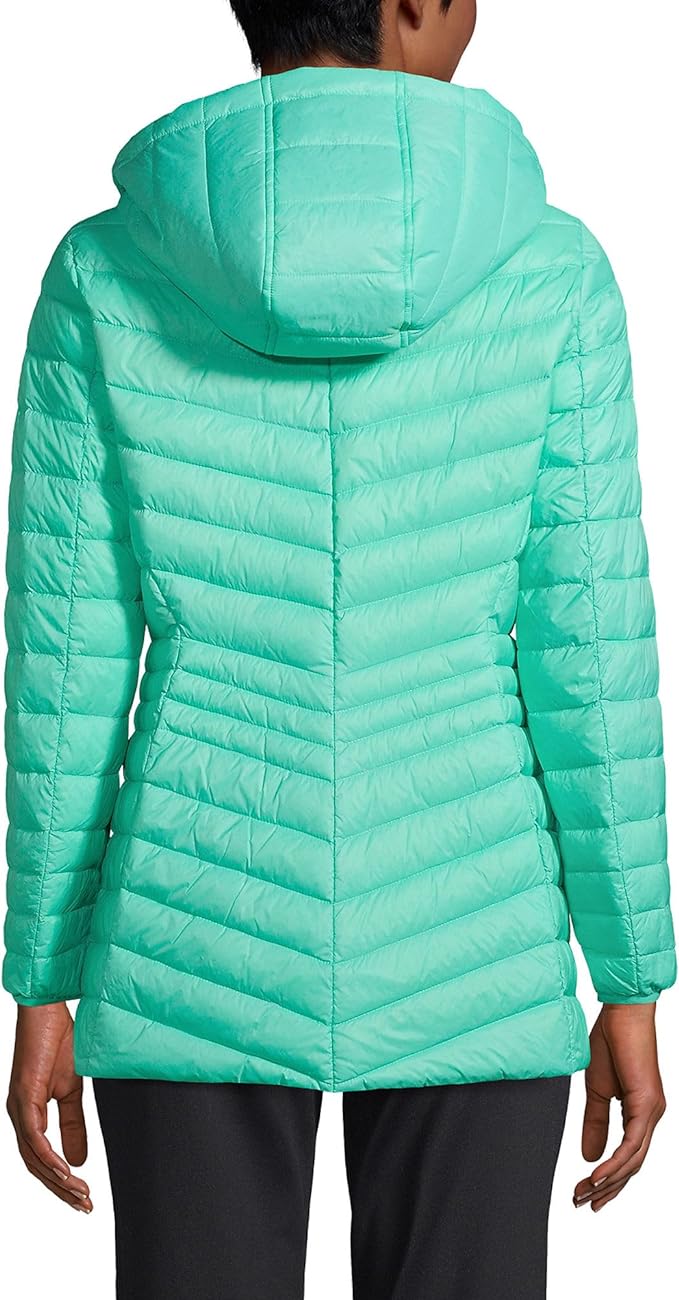 Chaqueta acolchada ultraligera plegable para mujer de Lands' End 