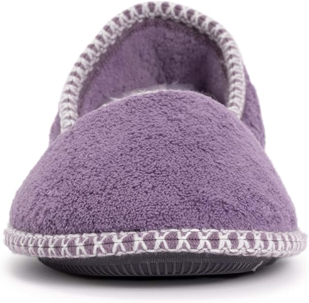 Chaussons Beverly en micro-chenille pour femme de Muk Luks - Lilas/Ivoire