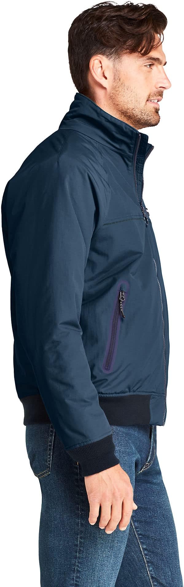 Lands' End Mens Classic Squall Jacket Radiant Navy