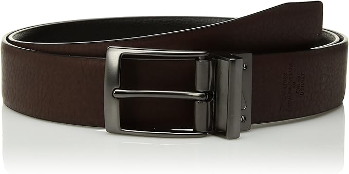 Ceinture réversible Nike Pebble Feather Edge pour homme 73303 Noir/Marron S5031002XBS