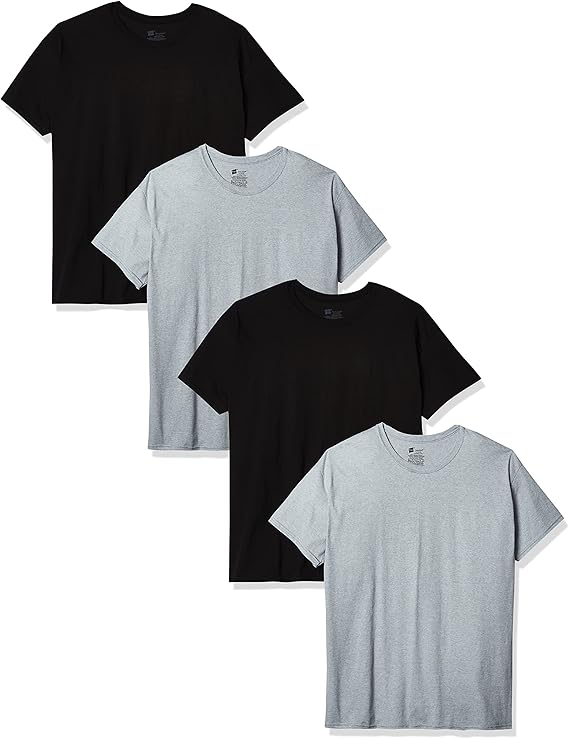 Lot de 4 t-shirts ras du cou teints Comfortsoft pour homme de Hanes