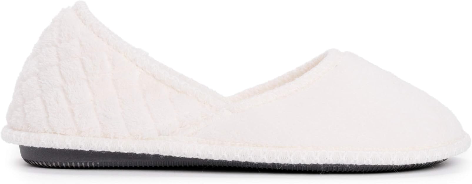 Muk Luks Women's Beverly Micro Chenille Slipper - Daisy White