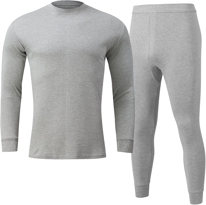 Magic Collection Men's Thermal Grey Fleece 2 Piece Set