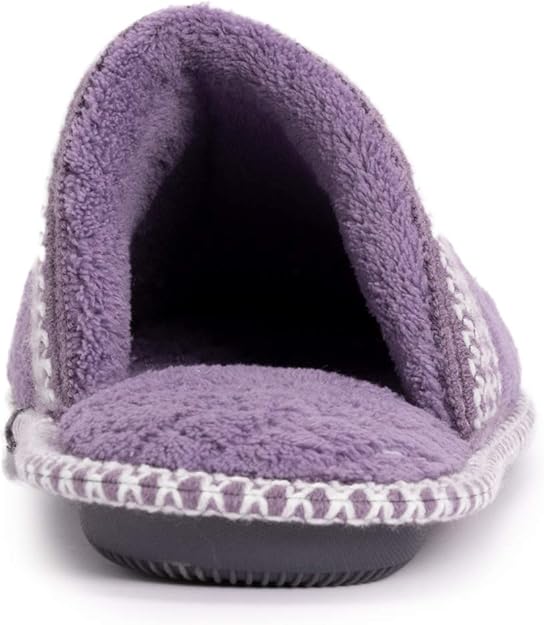 Chaussons Cathy Micro Chenille pour femmes de Muk Luks - Lilas/Ivoire