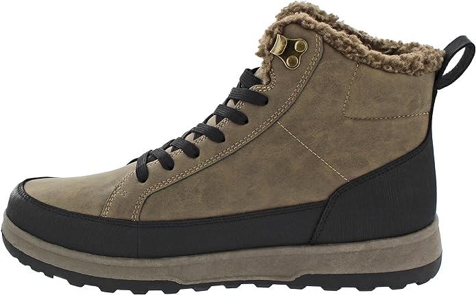 Botas de nieve LogJam para hombre, resistentes a la intemperie, color marrón