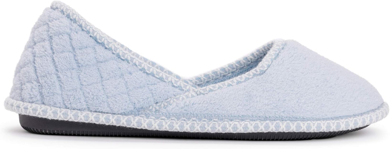 Chaussons Beverly en micro-chenille pour femme de Muk Luks - Bleu Freesia