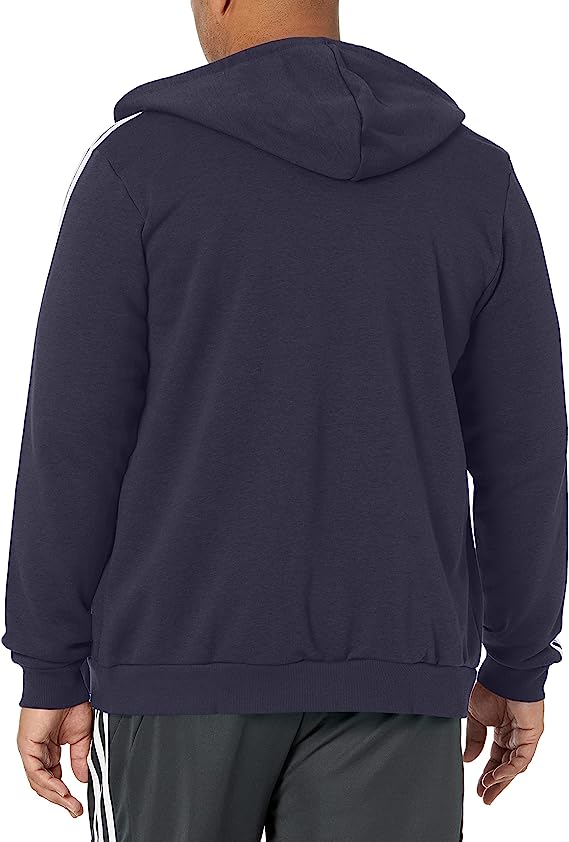 Sweat à capuche zippé à 3 bandes en polaire Essentials pour homme Adidas GK9053 