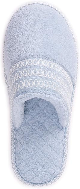 Chaussons Cathy Micro Chenille pour femme de Muk Luks - Bleu Freesia